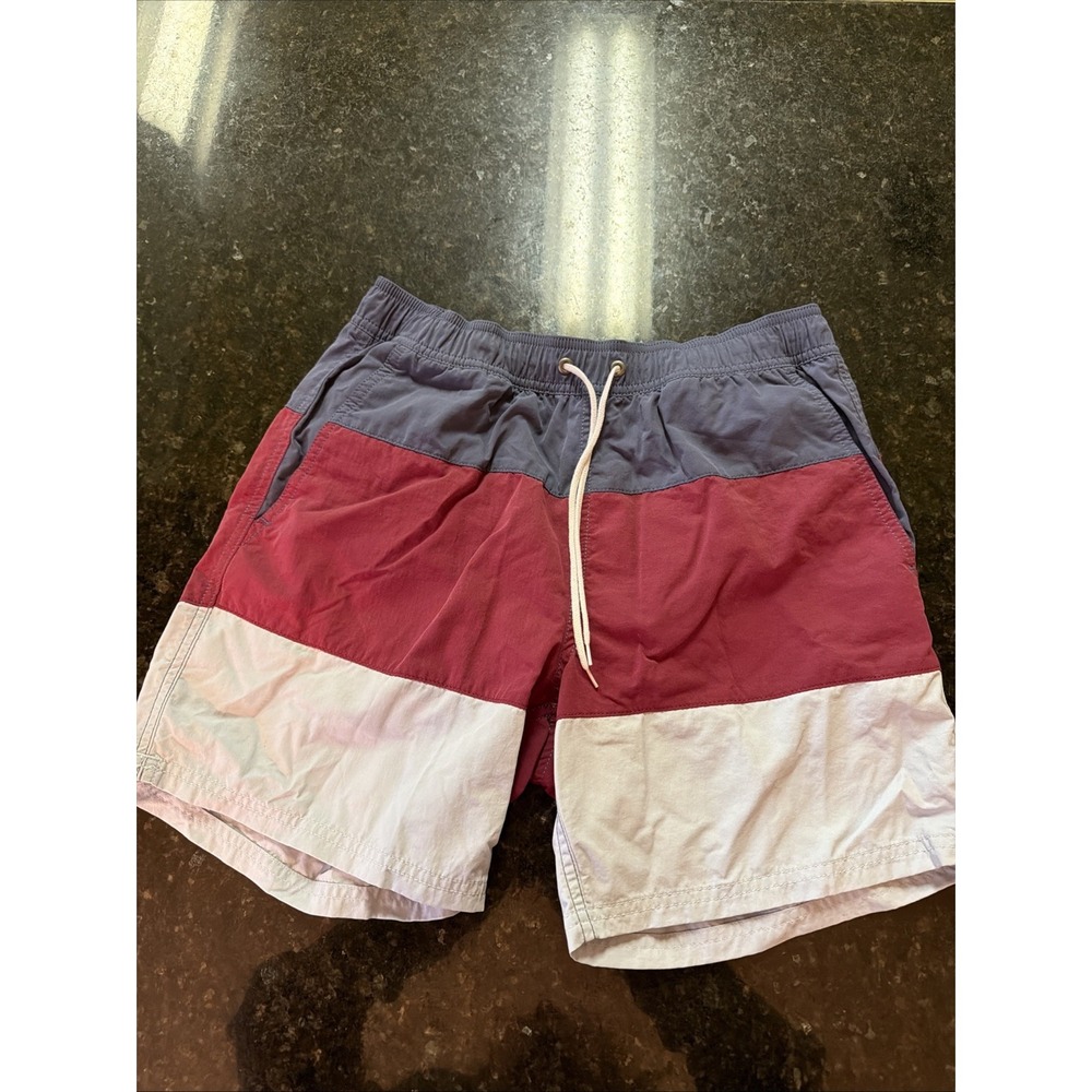 J Crew Men's Swimwear Sz Sm Swim Trunks Color Block‎ 6" Inseam Beach Swimsuit
